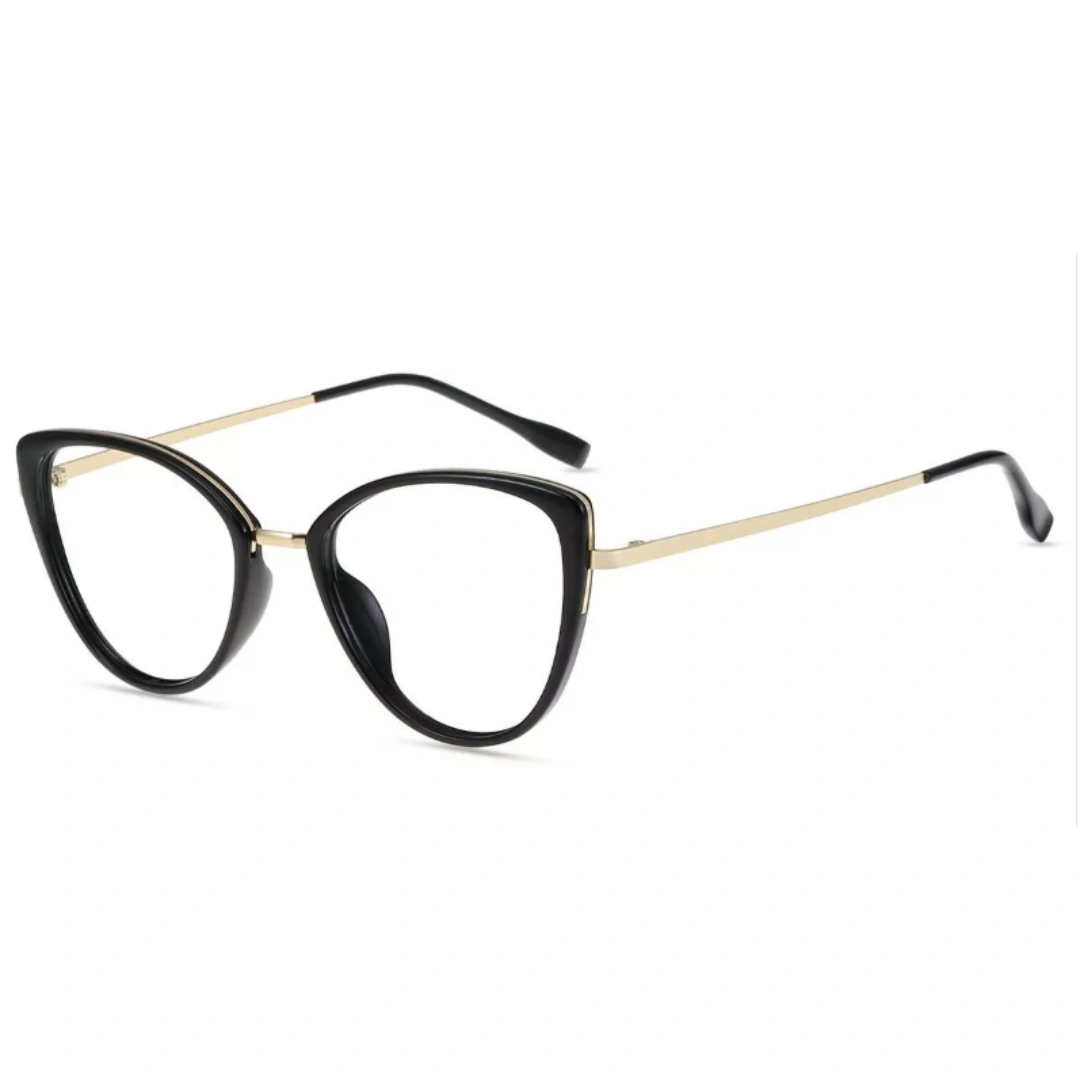 Angle view of hayes cat eye tr90 eyeglasses cr0122402 in black